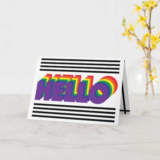 初めまして カード (黄色い花)