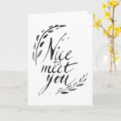 初めまして カード (黄色い花)