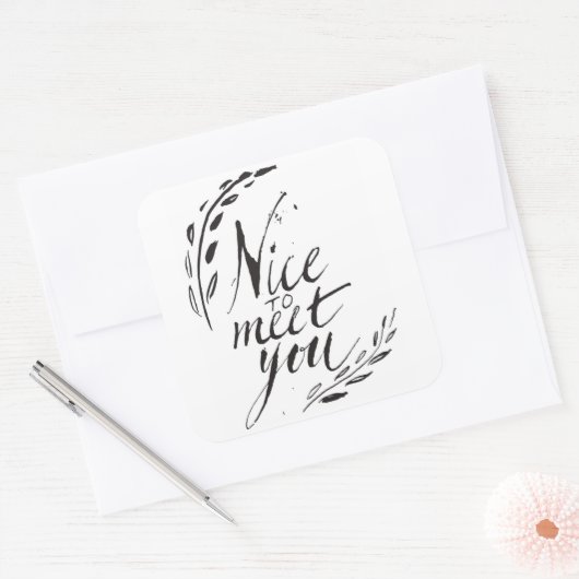 初めまして スクエアシール (封筒)