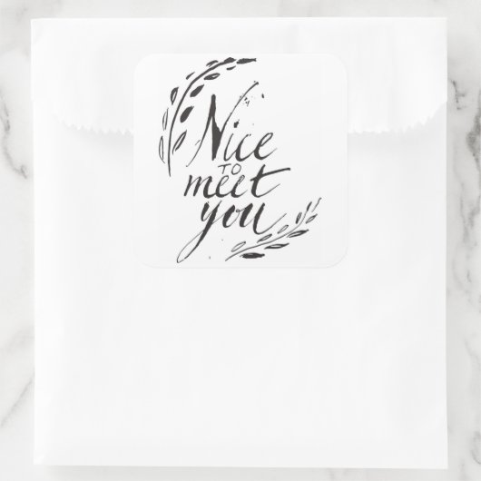 初めまして スクエアシール (バッグ)