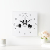 初めまして スクエア壁時計 (ホーム)