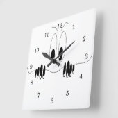 初めまして スクエア壁時計 (傾斜)