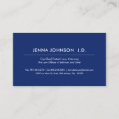 初めまして |スクリプファンシート・ネイビー・ブルー 名刺 (裏面)