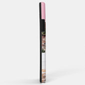 初めまして!フォトコラージュかわいらしピンクパーソナライズされた色4 Case-Mate iPhoneケース (裏面/右)