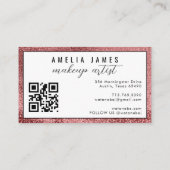 初めまして |プロフェッショナルモダンスクリプトバラグリッター 名刺 (裏面)