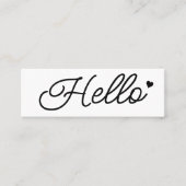 初めまして |ホイモダンルシンプルの白ミニマル色 スキニー名刺 (正面)