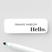 初めまして |ホイモダンルシンプルの白ミニマル色 名札 (インサイチュ)