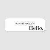 初めまして |ホイモダンルシンプルの白ミニマル色 名札 (正面)