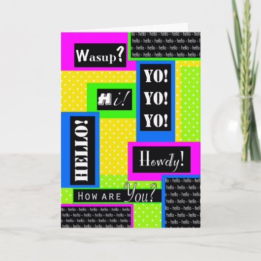 初めまして!元気か?友のために詩の中 カード (正面)