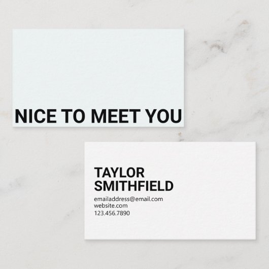 初めまして 名刺 (正面/裏面)