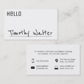 初めまして |名刺 名刺 (正面/裏面)