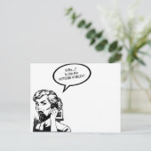 初めまして?外の世界か?!レトロ主婦 ポストカード (スタンド正面)