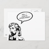 初めまして?外の世界か?!レトロ主婦 ポストカード (正面/裏面)