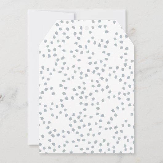 初めまして | 男のモダン子ベビー誕生発表 案内状 (裏面)