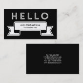 初めまして!白黒ミニマルモダンリスト 名刺 (正面/裏面)