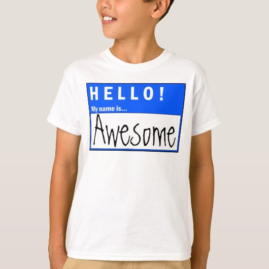 初めまして!私の名前は素晴らしおもしろいTシャツ Tシャツ (正面)