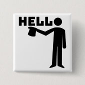 初めまして 缶バッジ (正面)