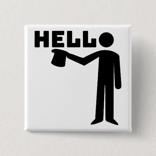 初めまして 缶バッジ (正面)