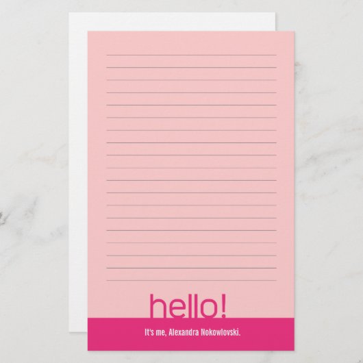 初めまして!罫線ひなパーソナライズされた形 便箋 (正面/裏面)
