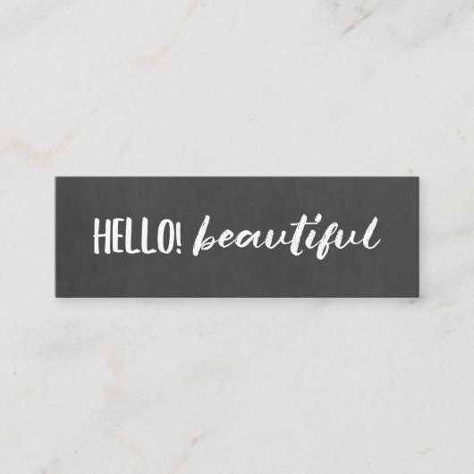 初めまして!美しい黒板 スキニー名刺 (正面)