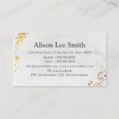 初めまして!金ゴールドオーナメント 名刺 (裏面)