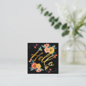 初めまして | 鮮やかフローラワイルドフラワー&ハニービー スクエア名刺 (スタンド正面)