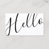 初めまして |黒モダンと白 名刺 (正面)