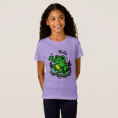 初めまして | Frog on Lily Pad Hand Drawn Tシャツ (正面フル)