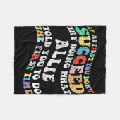 初めもして君はアリーをやろうとしないのだ フリースブランケット (正面(横))