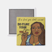 初めもして君は成功しない。おもしろい冷蔵庫用マグネット マグネット (正面/裏面)