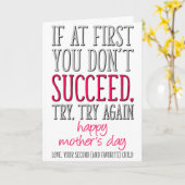 初めもして君は成功しない、母の日 カード (黄色い花)