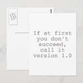初めもして成功しない場合は、Version 1.0と呼ぶ ポストカード (正面/裏面)