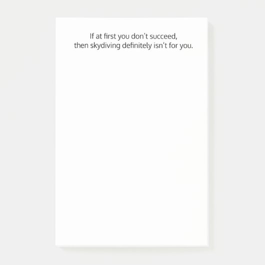 初めもして成功しない、その後…おもしろいカスタム ポストイット (正面)