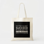 初めもして成功しない – ステージマネージャおもしろい トートバッグ (正面)