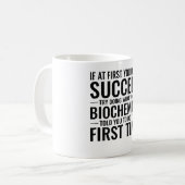 初めもして生化学者を成し遂げおもしろいない コーヒーマグカップ (正面左)