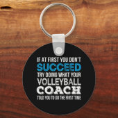 初めもして、あなたはおもしろいバレーボールのコーチを成功しない キーホルダー (正面)