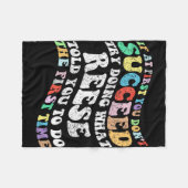 初めもして、あなたはReeseを試してみて成功しない フリースブランケット (正面(横))