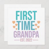 初カラフルめて2022年おじいちゃん引用文ことわざ 招待状 (正面/裏面)