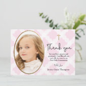 初ガーリーの聖体拝感謝してい写真 サンキューカード (スタンド正面)