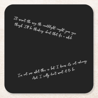 初デート後の数日間の手紙 スクエアペーパーコースター