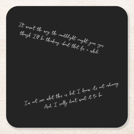 初デート後の数日間の手紙 スクエアペーパーコースター (正面)