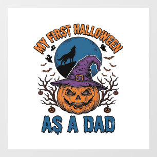 初ハロウィンのパパ ヴィンテージ パンプキンウルフTシャツ_1 ウィンドウサイン