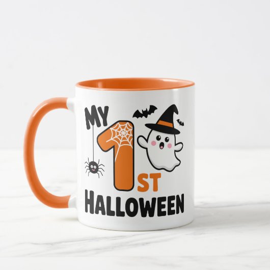 初ハロウィン かわいいおばけ 赤ちゃん ロンパース マグカップ (左)