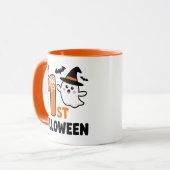 初ハロウィン かわいいおばけ 赤ちゃん ロンパース マグカップ (正面左)