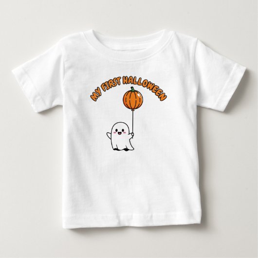 初ハロウィン ロンパース - かわいいおばけ (正面)