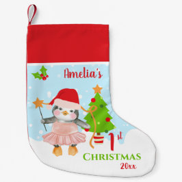 初バレエクリスマスペンギン スモールクリスマスストッキング