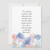 初バレンタインのミスター&ミセス シーズンカード (裏面)