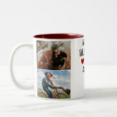 初バレンタインデーのハート2枚の写真 ツートーンマグカップ (左)