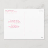 初バレンタインデーのピンクの台本の写真 シーズンポストカード (裏面)