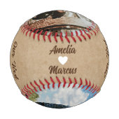 初バレンタインデーの写真2枚 野球ボール (裏面)